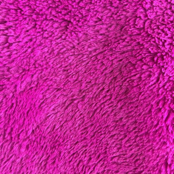 Banana Republic Faux Fur Bomber Jacket Size S Fuchsia Pink Teddy Coat Full Zip - Picture 9 of 11